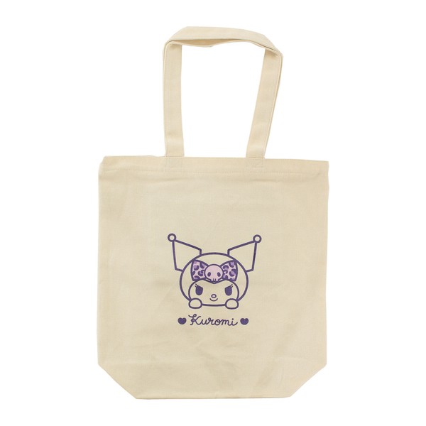 トートバッグ 縦型 クロミ レオパード ヒョウ柄 キャンパス地 帆布 アイボリー 40×37cm 画像