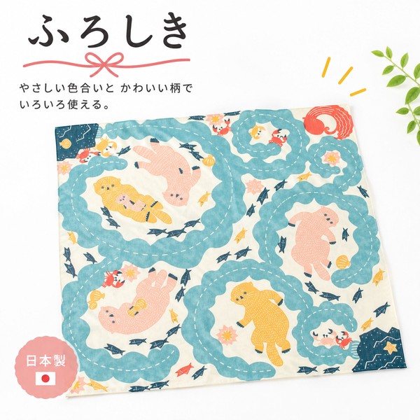 ふろしき katakata オーガニック ラッコ オーガニックコットン 風呂敷 日本製 クリーム 100×100cm 画像