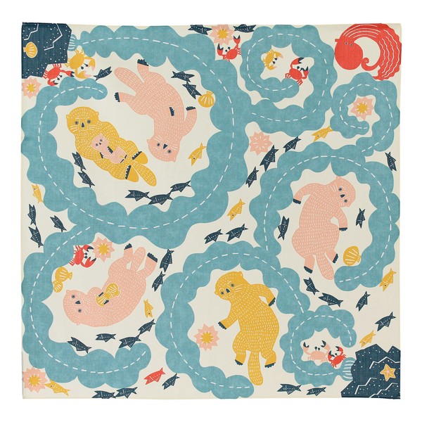 ふろしき katakata オーガニック ラッコ オーガニックコットン 風呂敷 日本製 クリーム 100×100cm 画像