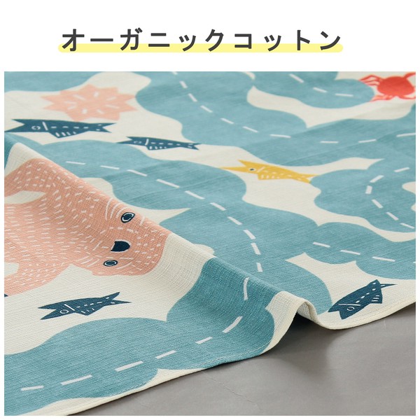 ふろしき katakata オーガニック ラッコ オーガニックコットン 風呂敷 日本製 クリーム 100×100cm 画像
