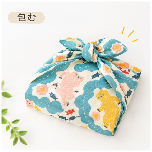 ふろしき katakata オーガニック ラッコ オーガニックコットン 風呂敷 日本製 クリーム 100×100cm 画像