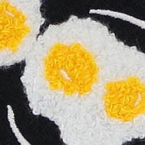 はらぺこ 保冷バッグ ランチバッグ サガラ刺繍 目玉焼き アルミ生地使用 ネイビー 21×28cm 画像