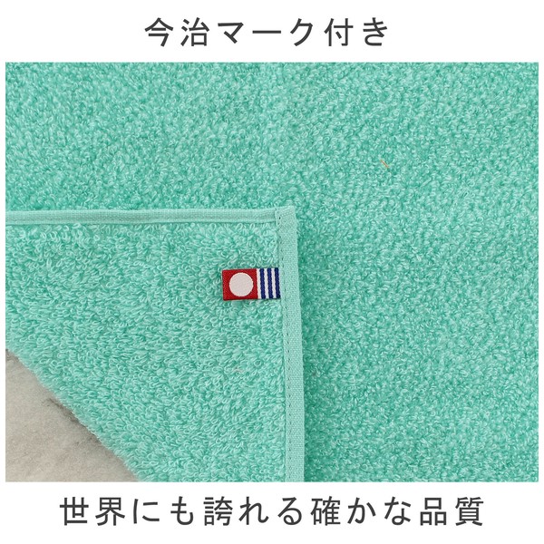 Lucky Charm Handkerchief – Akabeko Organic Cotton Hand Towel Green 25 x 25cm image