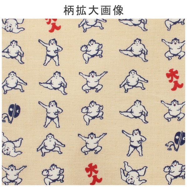 はんかち どすこい 今治タオル 日本製 相撲 大相撲 オーガニックコットン ベージュ 24×24 画像