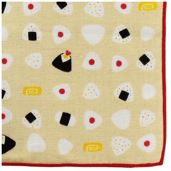 はんかち おにぎり 今治タオル 日本製 オーガニックコットン 卵焼き 天むす ベージュ 24×24 画像