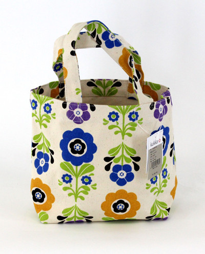 ミニトートバッグ　内ポケット付き カリーナ柄 全体画像