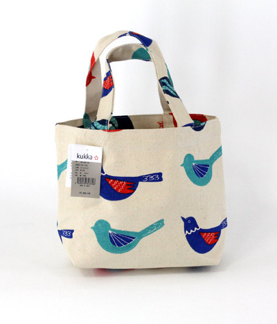 ミニトートバッグ　内ポケット付き　フォーゲルの柄 全体画像