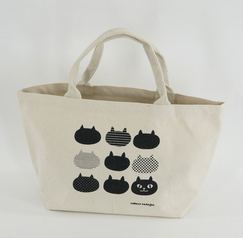 A4サイズが横にゆったり入るトートバッグ　M　パターンイタズラ　ナチュラル 画像