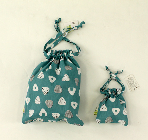 巾着　和風　おむすびの柄 画像