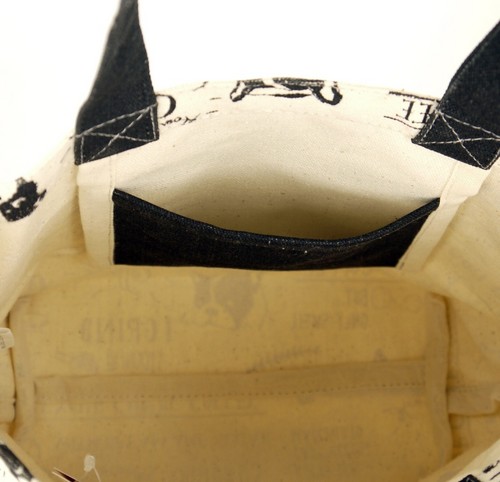 ミニトートバッグ　内ポケット付き　ブルトンカフェIV 画像