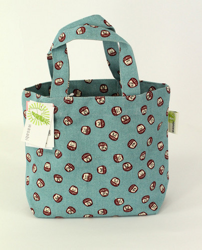 ミニトートバッグ　和風　まめだるま 全体画像