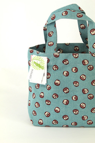 ミニトートバッグ　和風　まめだるま 画像