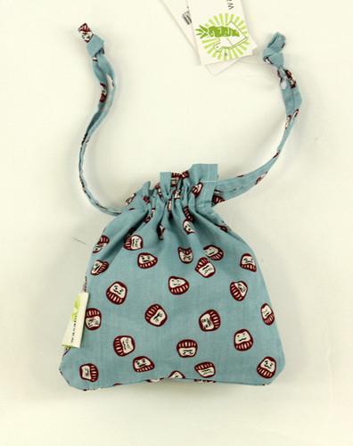 巾着　和風　まめだるまの柄 画像