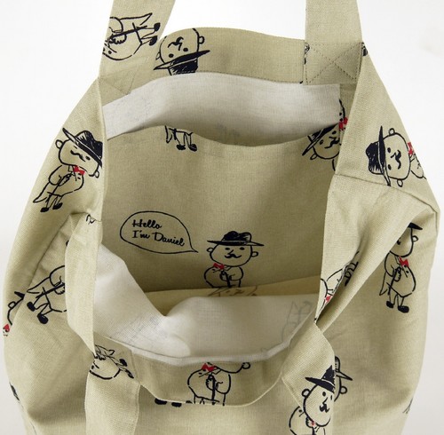 A4サイズのトートバッグ 内ポケット付き ダニエルズ 画像