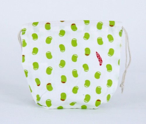 巾着袋Sサイズ　小物入れにぴったりなかわいい巾着袋　そらまめIV 全体画像