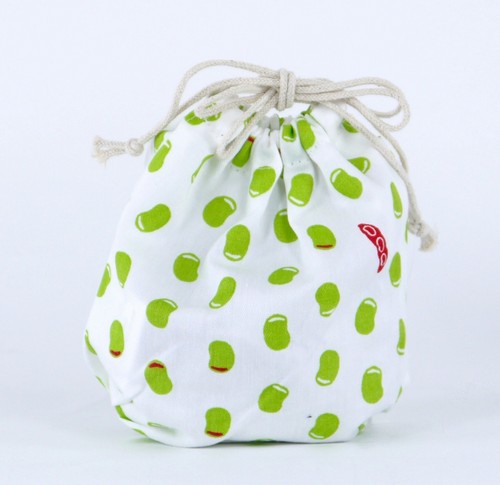 巾着袋Sサイズ　小物入れにぴったりなかわいい巾着袋　そらまめIV 画像