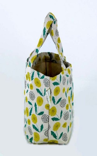 ミニトートバッグ　内ポケット付き　たんぽぽIV 全体画像