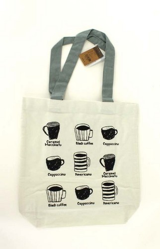 トートバッグ　A4サイズ　コーヒーカップ 全体画像