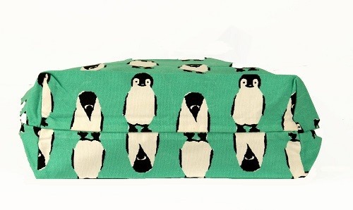 A4サイズのトートバッグ　内ポケット付　ペタペタペンギンGR 画像