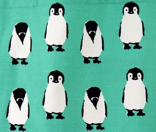 A4サイズのトートバッグ　内ポケット付　ペタペタペンギンGR 画像