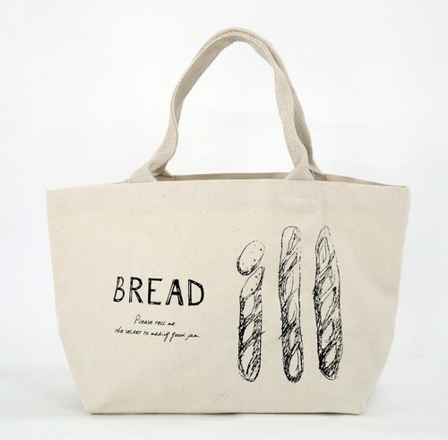 A4サイズが横にゆったり入るトートバッグM　デイリーブレッドNA 全体画像