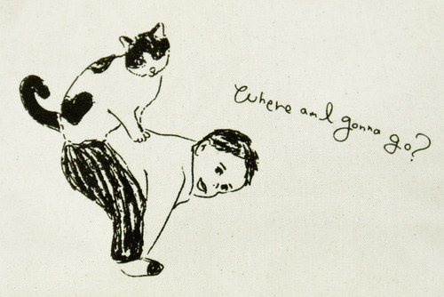 A4サイズが横にゆったり入るトートバッグM　ハナトボクNA 画像