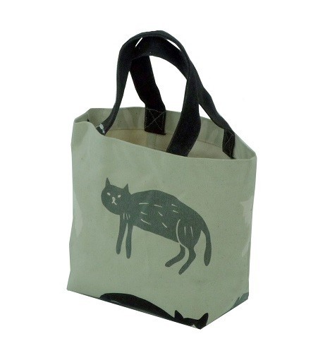 ミニトートバッグ　内ポケット付き　ノースキャットGY 画像