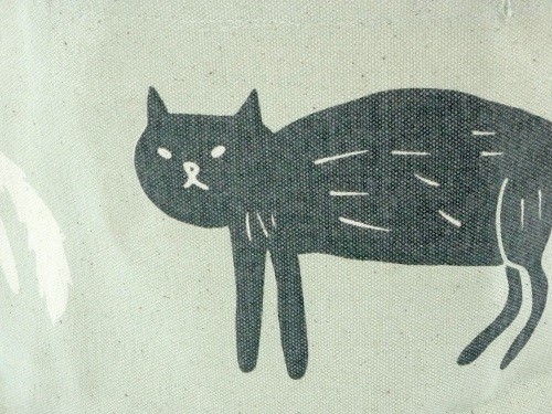 ミニトートバッグ　内ポケット付き　ノースキャットGY 画像