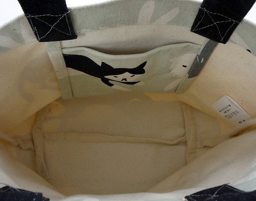 ミニトートバッグ　内ポケット付き　ノースキャットGY 画像