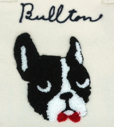 ループ状のもこもこ刺繍：ポコポコ：ミニトートバッグ　内ポケット付き　ブルトンNT 画像