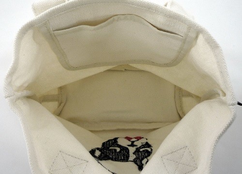 ループ状のもこもこ刺繍：ポコポコ：ミニトートバッグ　内ポケット付き　ブルトンNT 画像