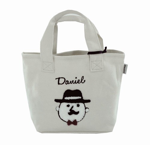 ループ状のもこもこ刺繍 ポコポコミニトートバッグ 内ポケット付き ダニエルNT 全体画像