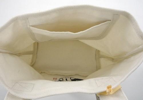 ループ状のもこもこ刺繍：ポコポコミニトートバッグ　内ポケット付き　みやけさんNT 画像