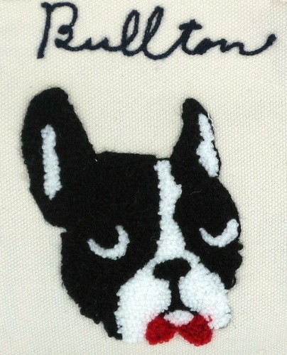 ループ状のもこもこ刺繍：ポコポコマチ付ポーチ　内ポケット付き　ブルトンNT 画像