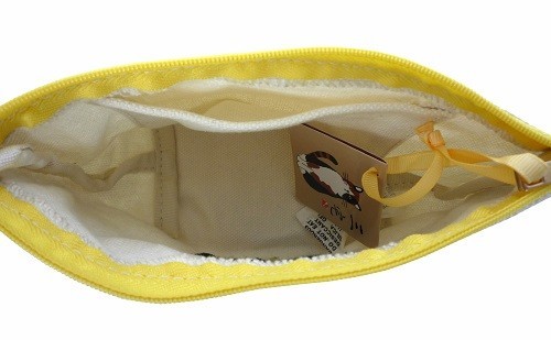 ループ状のもこもこ刺繍：ポコポコマチ付ポーチ　内ポケット付き　みやけさんNT 画像