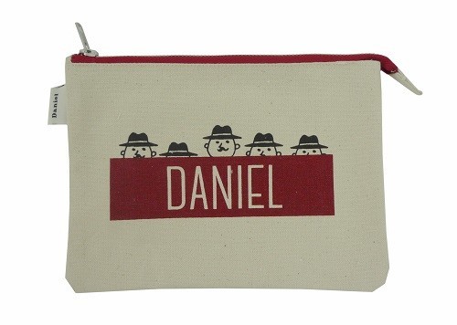 フラットポーチ トートバッグと柄を合わせるのもオススメ カクレンボダニエルRD 全体画像