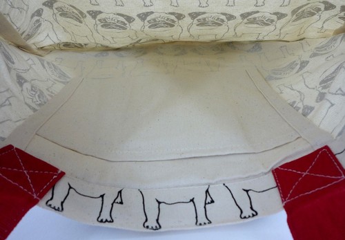 A4サイズのトートバッグ 内ポケット付き ミツケテパグー NA 画像