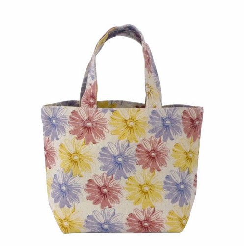 ミニトートバッグ 内ポケット付き フラワードリームPK 全体画像