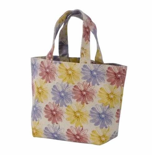 ミニトートバッグ 内ポケット付き フラワードリームPK 画像