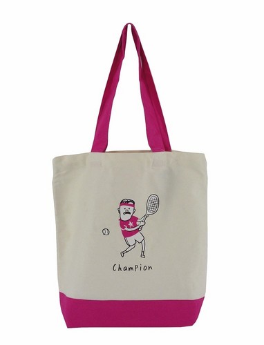 A4サイズのトートバッグ 内ポケット付き テニスチャンプIV 全体画像