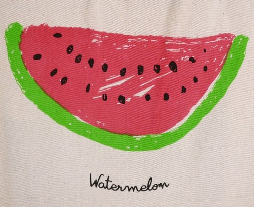 スナップ付A4トートバッグ 内ポケット付き ウォーターメロンNA 画像