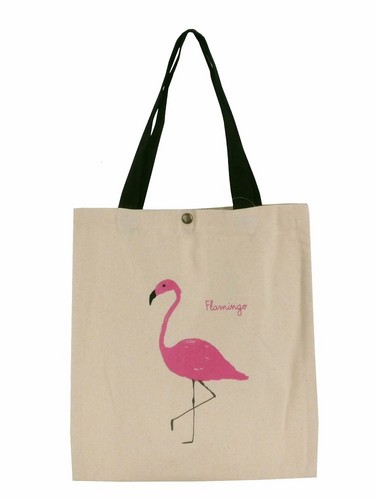 スナップ付A4トートバッグ 内ポケット付き フラミーNA 全体画像