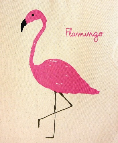 スナップ付A4トートバッグ 内ポケット付き フラミーNA 画像