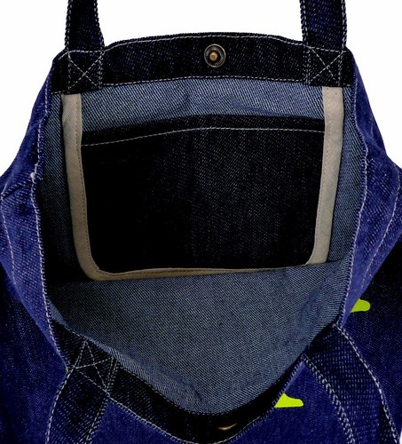 スナップ付A4トートバッグ 内ポケット付き マウンテンNV 画像