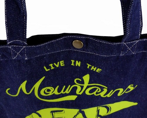 スナップ付A4トートバッグ 内ポケット付き マウンテンNV 画像