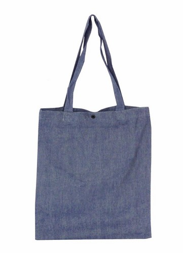 スナップ付A4トートバッグ 内ポケット付き ハリハリBL 画像