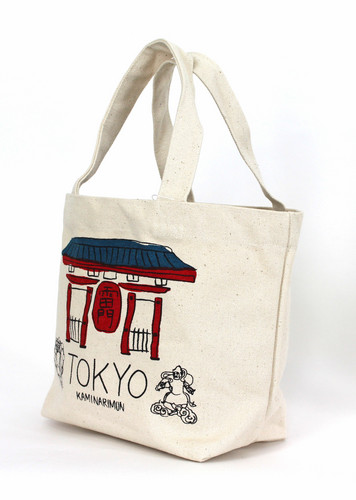 ミニトートバッグ 内ポケット付き とーきょー ナチュラル 画像