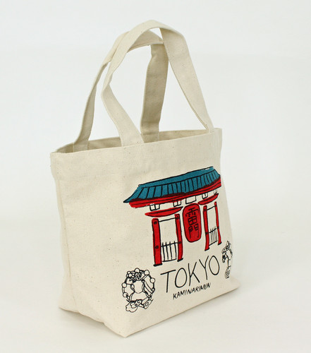 ミニトートバッグ 内ポケット付き とーきょー ナチュラル 画像