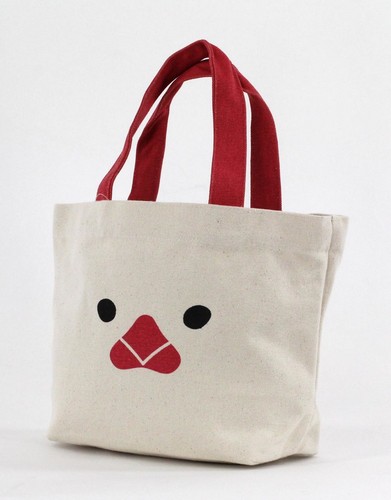 ミニトートバッグ 内ポケット付き ぶんたアップ アイボリー 画像