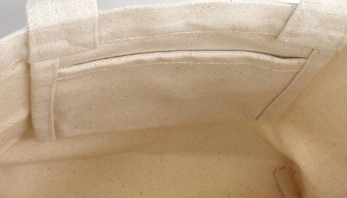 ミニトートバッグ 内ポケット付き ぶんたアップ アイボリー 画像